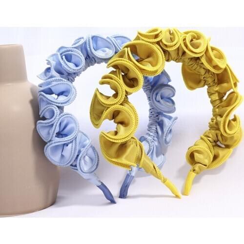 2020 Vintage Cloth Fold Bezel Hair Band Women Headband Girls Hair Accessories Hoop Hair Clips Hairband opaska do wlosow