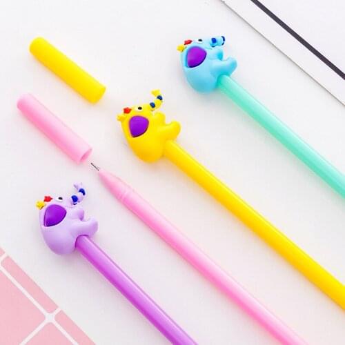 8 Pcs Gel Pens Cute Creative Small Color Elephant Gel Pens Cartoon Student Neutral Pen Student Stationery Gel Pen Wholesale