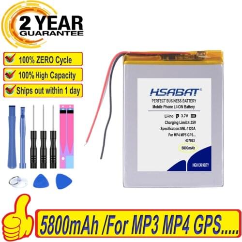 Top Brand 100% New 5500mAh 3 wires 407093 Tablet Battery for child Tablet prestigio multipad color 2 3g pmt3777_3g_d Batteries