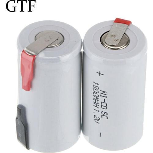 1/10/20pcs Sub C SC 1.2V 1800mAh Ni-Cd Rechargeable Battery with Welding Tabs for Electric Drill Screwdriver Batteria SubC Cells