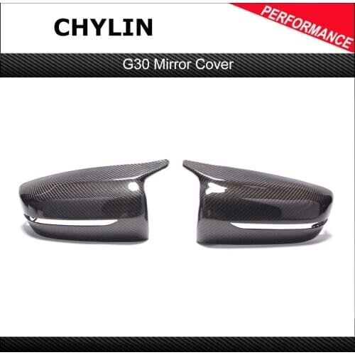 2 Pieces for Bmw 5 7 Series G30 G38 G11 G12 ABS Right-hand mirror covers caps rearview side carbon fiber mirror case cap 2017-IN