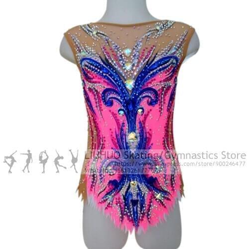 Kids Gymnastics Performance Figure Skating Dress Customized Competition Ice Skating Skirt for Girl Women Hot Sale