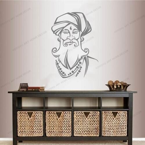 India Indian Hinduism Sikh Wall Sticker Pasha Oriental Cool Decor Vinyl Art Wall Stickers Decorative Home Decor Wall MuralsCX657