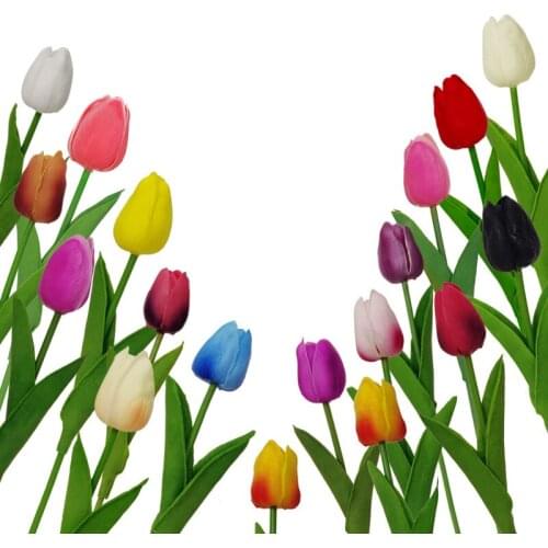Tulip Artificial Flower 13 Colors PU Tulips Real Touch Flowers Tulip Bouquet Decor Mariage Home Wedding Decorations Fake Flower