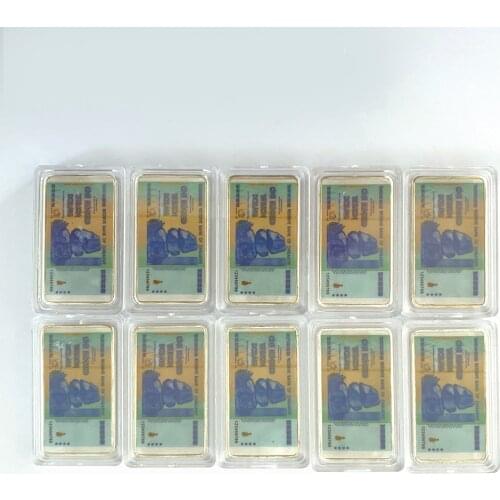 10PCS Zimbabwe Silver Coin One Hundred Trillion Commemorative Coins Collectibles