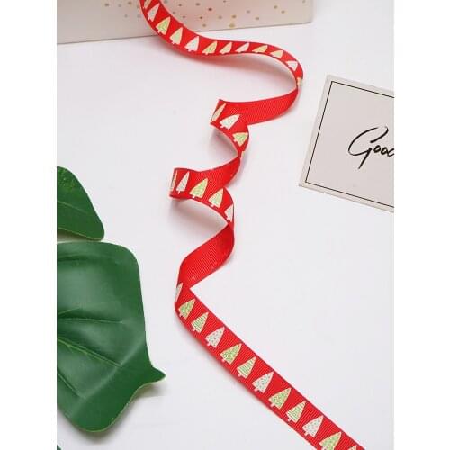 Free shipping 50 yard 5/8 " 16 mm Christmas printed grosgrain ribbon