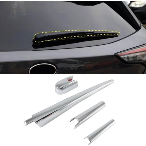 ABS Chrome Car Rear Window Tail Windscreen Wiper Cover Trim Decoration Strip Rear Wiper Clean Frame for Subaru Outback 2021 2022