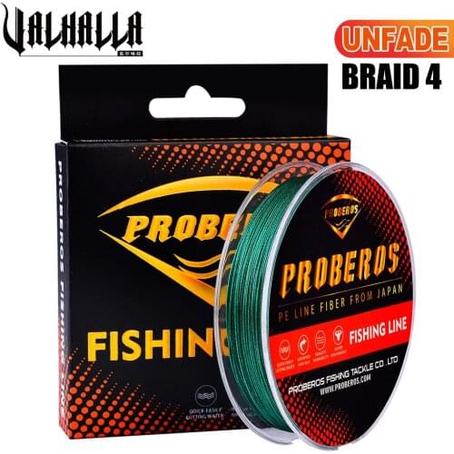 VALHALLA 4 Braids Fishing Line 100M 4 Weaves Unfade Yarn Line 4 Weaved Fish Wire 6LB-100LB Cord Fishline Fishing Tackle