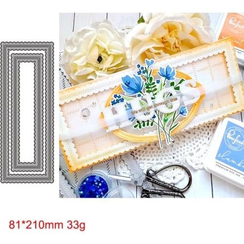 Rectangular Border Metal Cutting Dies Diy Scrapbooking Photo Album Decorative Embossing Paper Card Crafts Die 2021