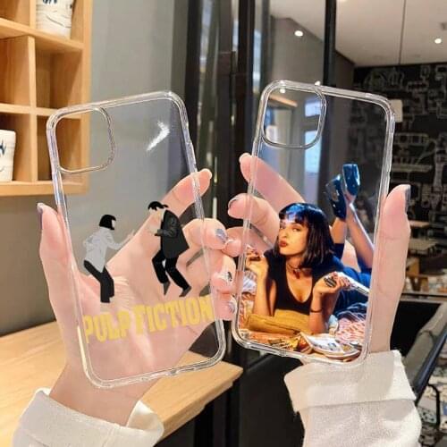 Pulp Fiction fashion cool Phone Cases Transparent for iPhone 6 7 8 11 12 s mini pro X XS XR MAX Plus SE cover funda shell capa