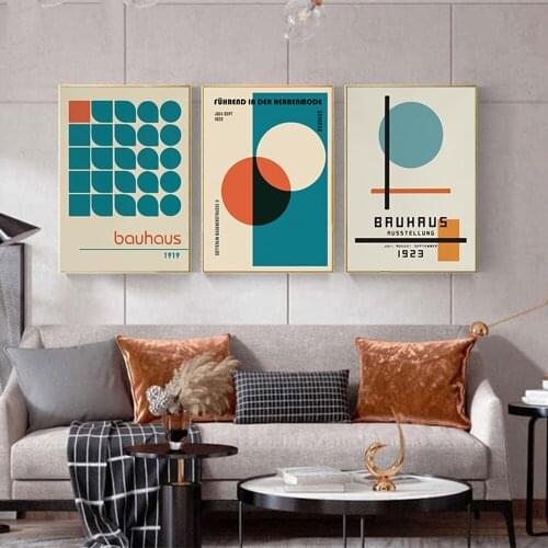 Canvas Painting Wall Art Picture Poster Print for Living Room Home Decor Modern Colorful Red Blue Yellow Abstract Geometric Line