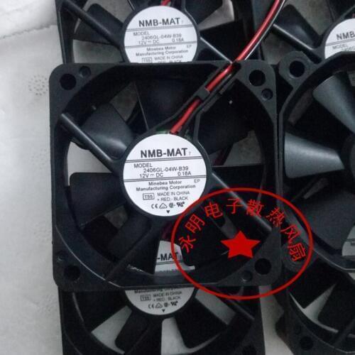 NMB-MAT 2406GL-04W-B39 DC 12V 0.18A 60x60x15mm 2-Wire Server Cooling Fan