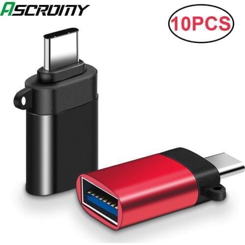 10PCS USB Type C OTG Adapter For Apple iPad Pro 11 12.9 2018 iPadpro 2019 For Microsoft Surface Pro 6 7 Tablet OTG Cable USBC