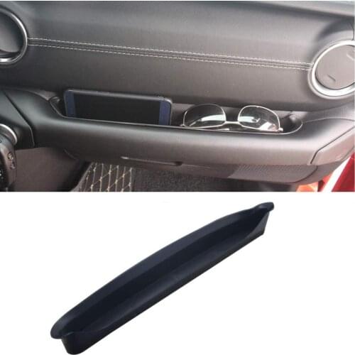 Passenger Grab Handle Storage Box Storage Tray Organizer Black for Wrangler JL JLU 2/4 Door (2018-2019JL JLU)