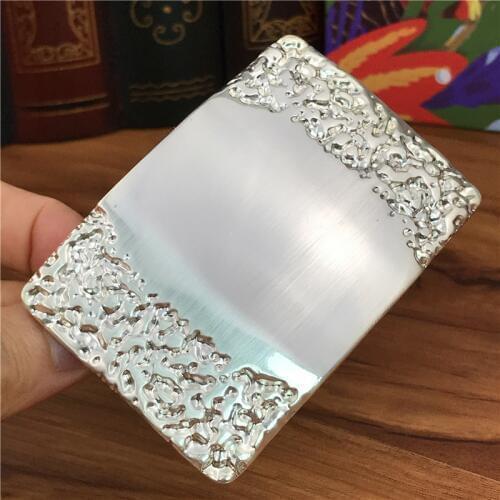 Mirror Alloy Belt Buckle Diy Accessories Mens Belt Metal Buckle Belt Clip Ceinture Homme Boucle Belt Buckles For Men AK0016