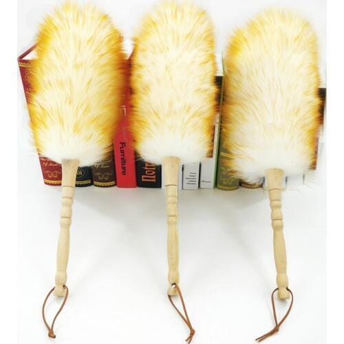 Feather Duster Modern Non-static Non Slip Bendable Handle Home Cleaning Dust Sweeping with Hanging Rope for Car Sofa Furniture