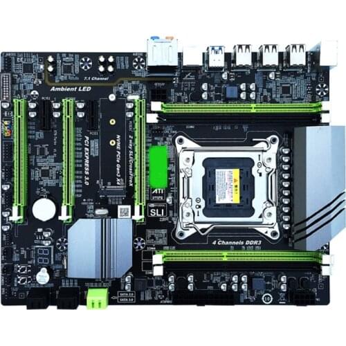 X79T LGA 2011 CPU Computer Mainboard DDR3 Desktop PC Motherboard with 4 Channel Support M.2 SATA 3.0 USB3.0 for In-tel