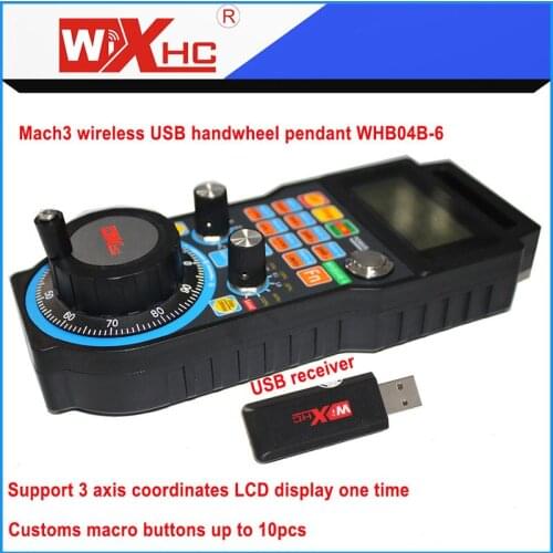 XHC good quality CNC MACH3 Wireless Electronic Handwheel 6 Axis USB Manual Controller MPG