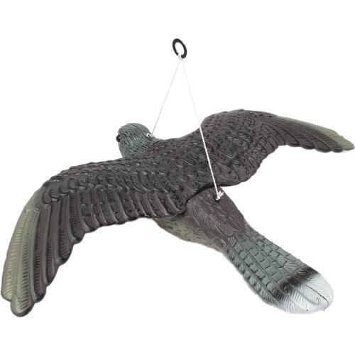 Vivid Flying Bird Hawk Pigeon Decoy Garden Crow Scarer Yard Scarecrow Weed Pest Control with Hook and Wire Garden Supplies