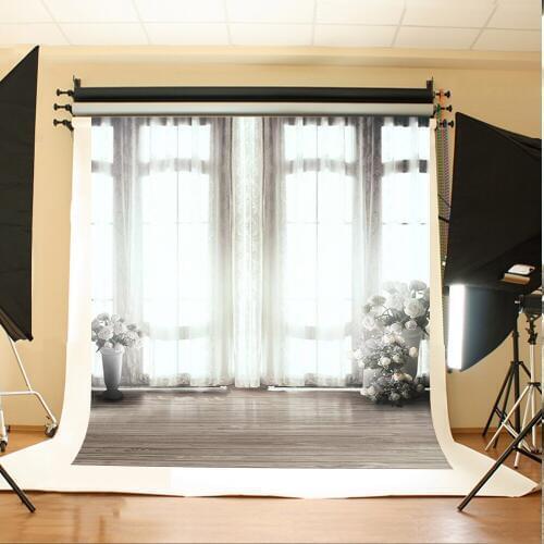 Bright Windows Wood Floor Photography Backdrops Background for Photo Studio Wedding Background Backdrops Fotografia Custom Made