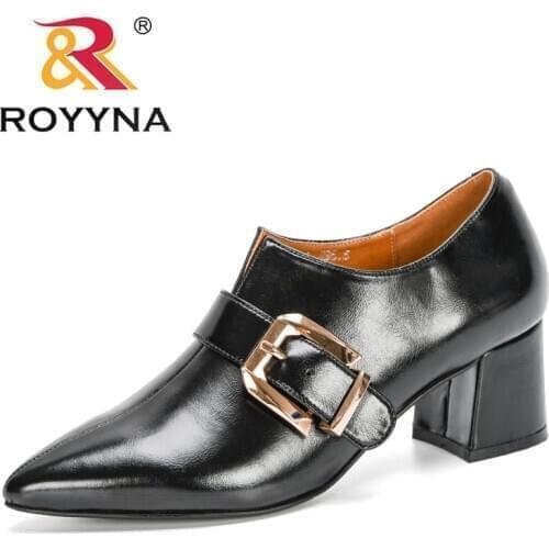 ROYYNA 2020 New Designers Pointed Toe Pumps Women Microfiber Dress High Heels Wedding Shoes Ladies Office Shoes Zapatos Mujer