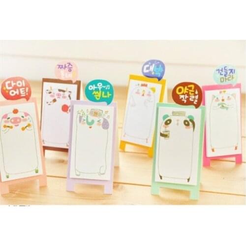 1PC/LOT New Cute cartoon animals family style Notepad / Memo / sticky note pad