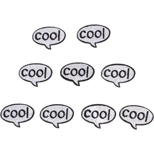 10pcs/lot Iron On Cool Patches For School Bag Jeans Coats Caps Pants Dress Shirt DIY Sewing Garments Repair Appliques Stickers