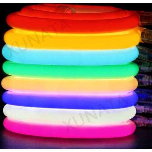 12V 360 Round Neon Light Sign Strip 2835 120LED High Bright Flexible Indoor Outdoor Waterproof Soft LED Strip Light Decoration