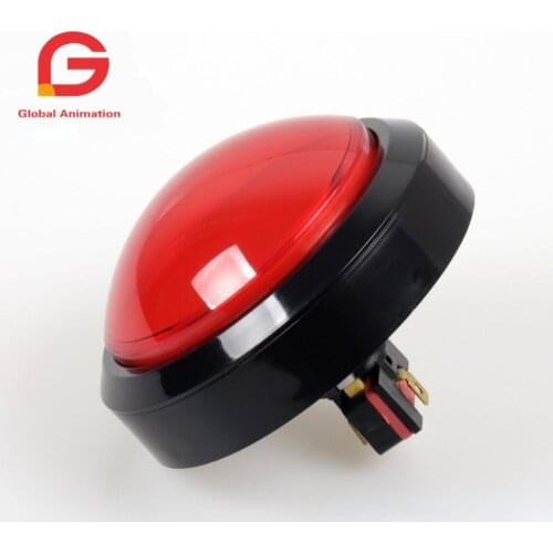 4pcs 12V 100mm Big Dome Convex Type LED Lit Illuminated Push Buttons For Arcade Machine Video Games Parts