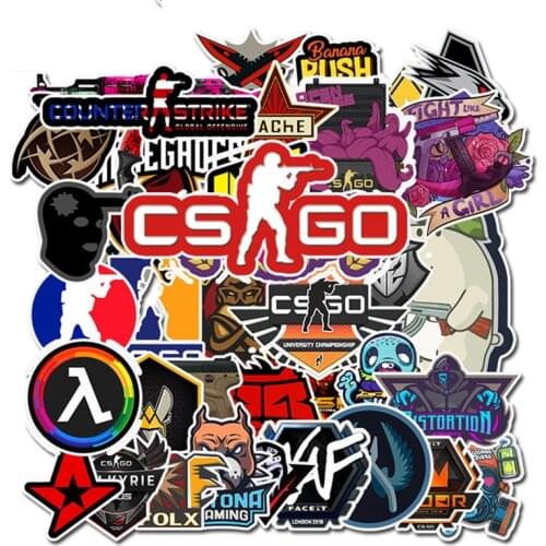 50pcs/Set CS GO Stickers Anime Game Graffiti Stickers for Suitcase Luggage Laptop Skateboard Motorcycle Car Sticker and Decals