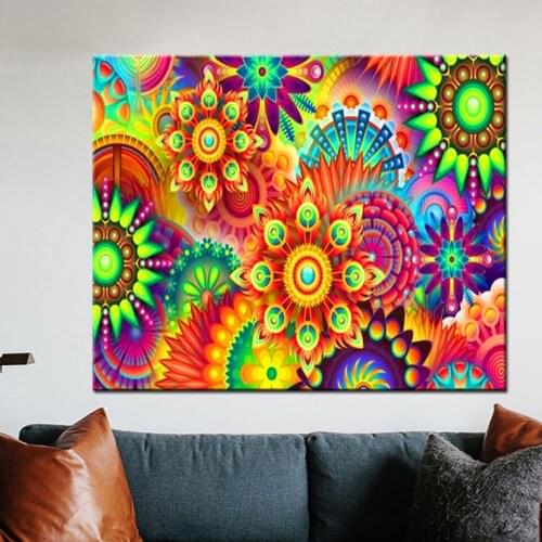 5D DIY Diamond Painting Full Drill Art Abstract Flower Embroidery Mosaic Cross Stitch Handicraft Hobby Gift Full Set