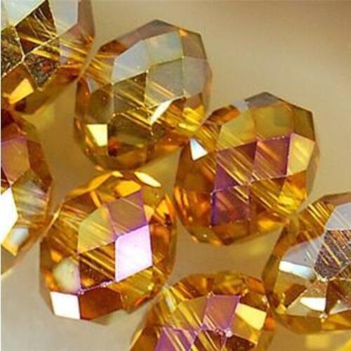 200pcs 4*6mm Yellow AB+ Crystal Loose Beads AAA Accessory Parts Fashion Jewelry Making Design Semi-Precious Natural Stone 15inch