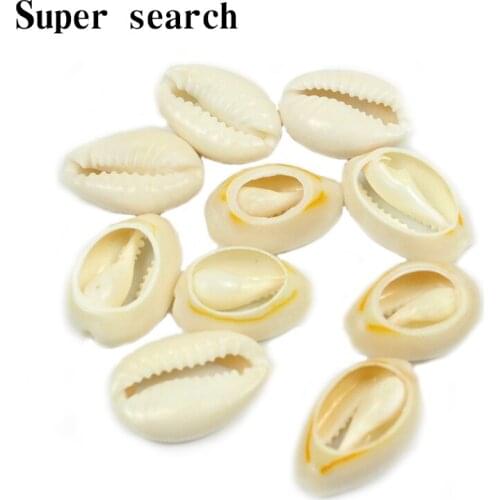 50Pcs White Sea Shell Beads For Jewelry Making Cowrie Cowry Charm Beads DIY Necklace Bracelet Accessories Jewelry Findings