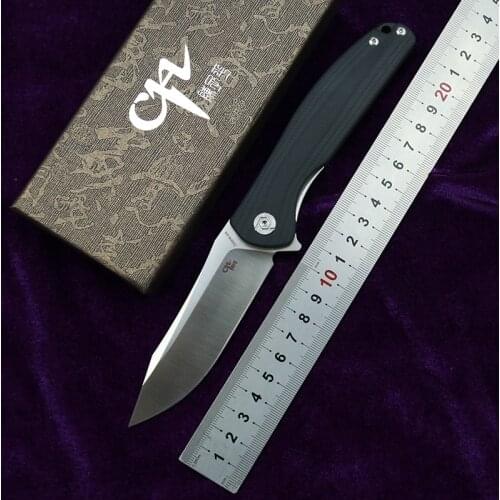 CH CH3516 Folding Knife D2 Blade steel+G10 Handle Outdoor Camping Hunting Fishing Trekking Cycling Pocket Fruit EDC Tools