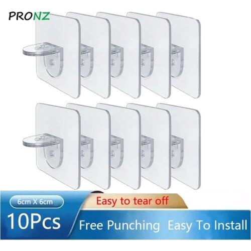 10/20/30Pcs Adhesive Shelf Support Peg Drill Free Punchin Instead Holder Closet Cabinet Shelf Support Clip Wall Hanger Partition