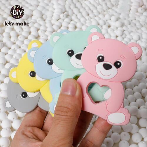 Baby Products For Newborns Silicone Rodent Bear 1pc Mitten Baby Teether Latex Free Pacifier Pendant Teething Toys Lets Make