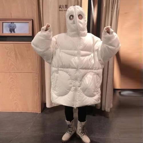 Long down cotton jacket coat 2019 winter new down parkas womens thicken warm down cotton coats female hooded solid down jackets