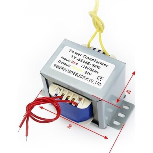 EI Power transformer AC-AC 220V 380V input 9V 12V 18V 24V 36V 110V 24V-0-24V isolation transformer 50W/VA Electronic Transformer