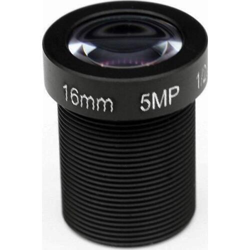 HD 5MP 16mm 1/2.5" F2.0 CCTV Board Lens 27 Degrees Wide Angle S Mount M12 Lens for Security IP Camera SL-1620B5MP
