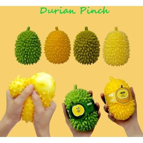 1pcs Kids Squeeze Toy Cute Durian Decompression Childrens Fruit Hand Squeeze Not Rotten To Decompress Ball Toy Random Color