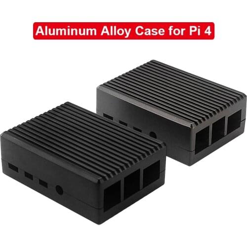 Raspberry Pi 4 Metal Case Aluminum Alloy Enclosure Passive Cooling Shell Armor Box Heat Dissipation for Raspberry Pi 4 Model B