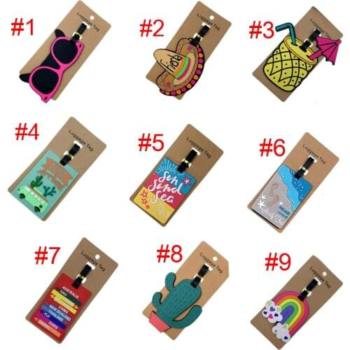 Cute Luggage Tag Women Travel Accessories Silica Gel Suitcase Tag ID Address Holder Baggage Boarding Tag Portable Label Bag