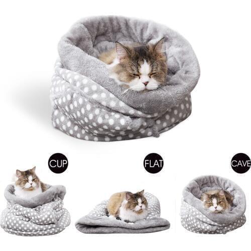 Pet Bed For Dogs Cats Multi-functional 3 in 1 Super Warm Soft Velvet Cat Slepping Bed House Dog Materassino Pet Cushion Mat cama