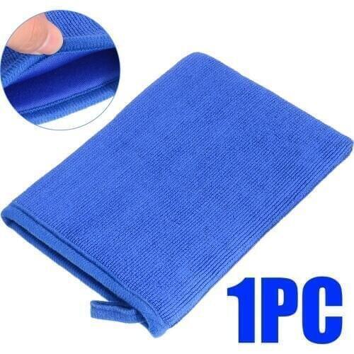 Reusable Car Wash Microfiber Clay Bar Mitt Home Car Detailing Polishing Clay Glove for Window Cleaning Clay Bar Blue 22X14cm