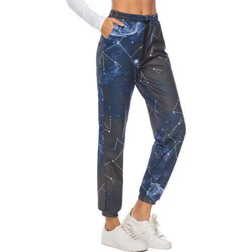 Fashion High Waist Leggings Hot Sale Starry Sky Printed Female Leggings Women Workout Fitness Pants Female Leggins
