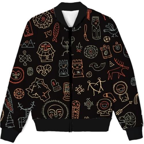 REAL American SIZE Voodoo 3D Sublimation print Zipper Up Jacket plus size 4XL 5XL 6XL