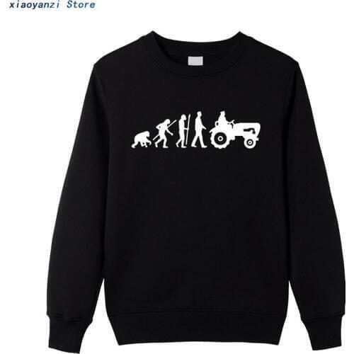 New 2020 Fashion Evolution Tractor sweatshirts Men pullovers Cotton Born To Farm sportswear Camiseta Farmer hoodies OT-801