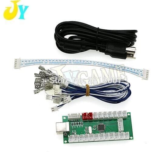 New DIY Zero Delay Arcade USB Encoder To PC PS3 Raspberry Pi Android Game Control Board + Joystick Buttons SANWA Cables