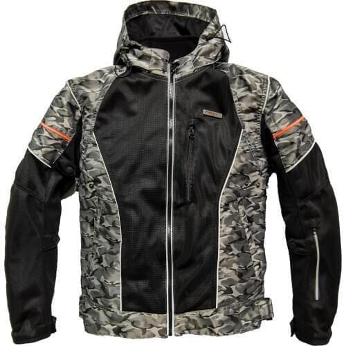 Motorcycle riding clothes mens summer thin mesh breathable windproof waterproof fall-proof motorcycle jacket camouflage fans