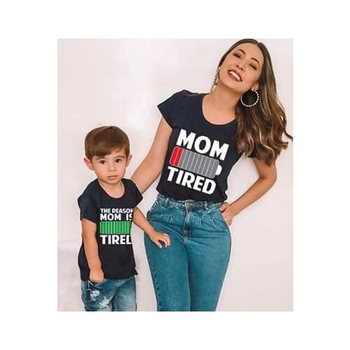 Clothing For Family Matching Outfits Clothes Mother Daughter Son Look Mommy And Me Shirt Summer Mom Baby T-Shirt